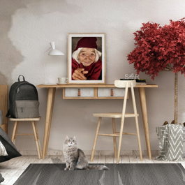 Hanah Home Mesa de estudio Soomin en Roble y Blanco